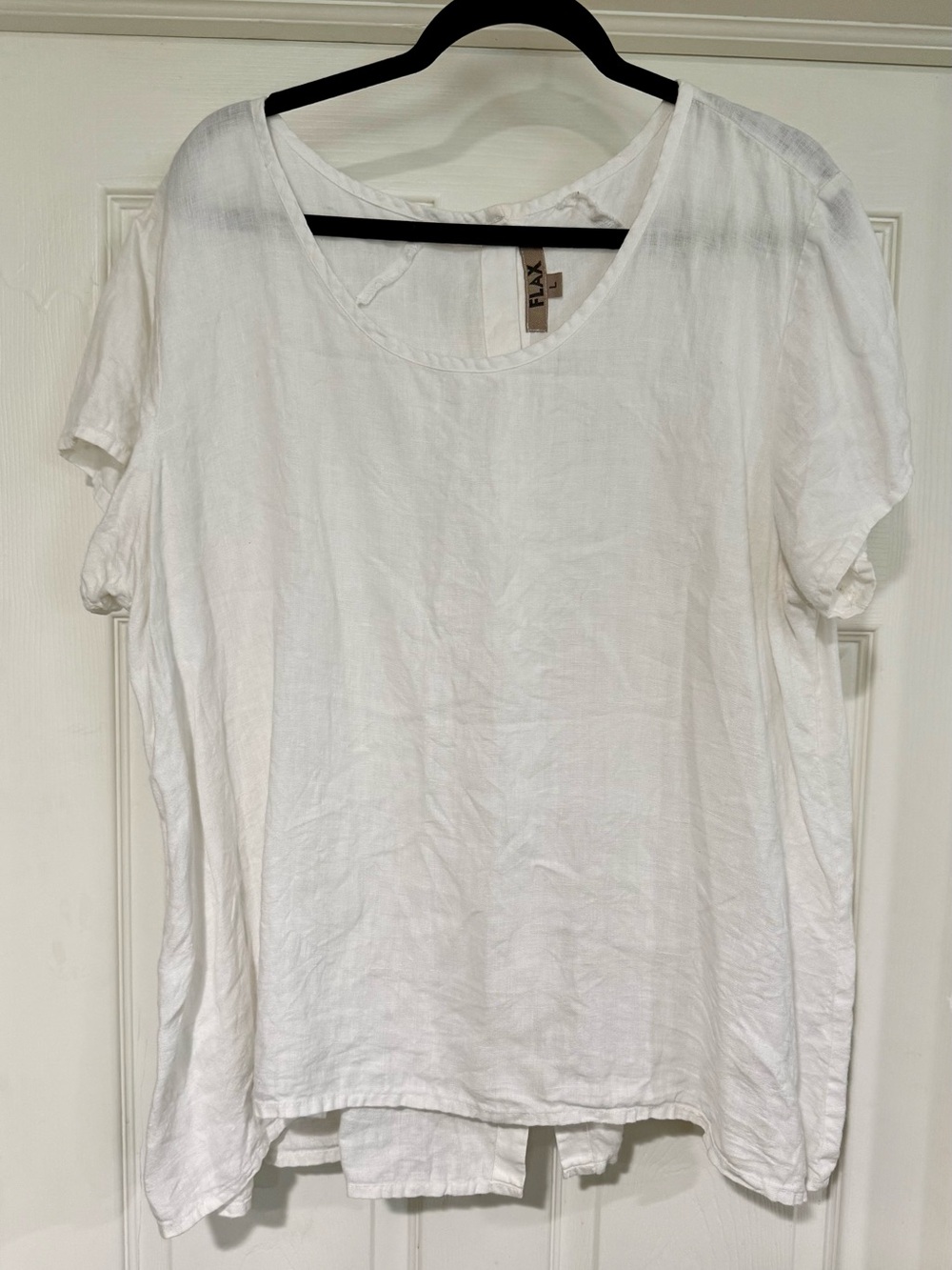 Flax White Linen A-Line Top